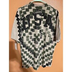 USA X Spirit Jersey Sponge Print Short Sleeve Tee Size S